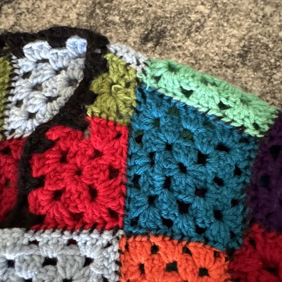 Women Handmade Retro Open Cardigan Crochet Square Knitted Sweaters‎ #990 - Picture 8 of 14